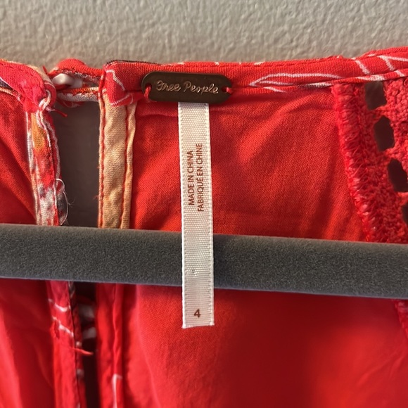 Free People red/orange Boho Dress (Size 4) - Picture 2 of 7